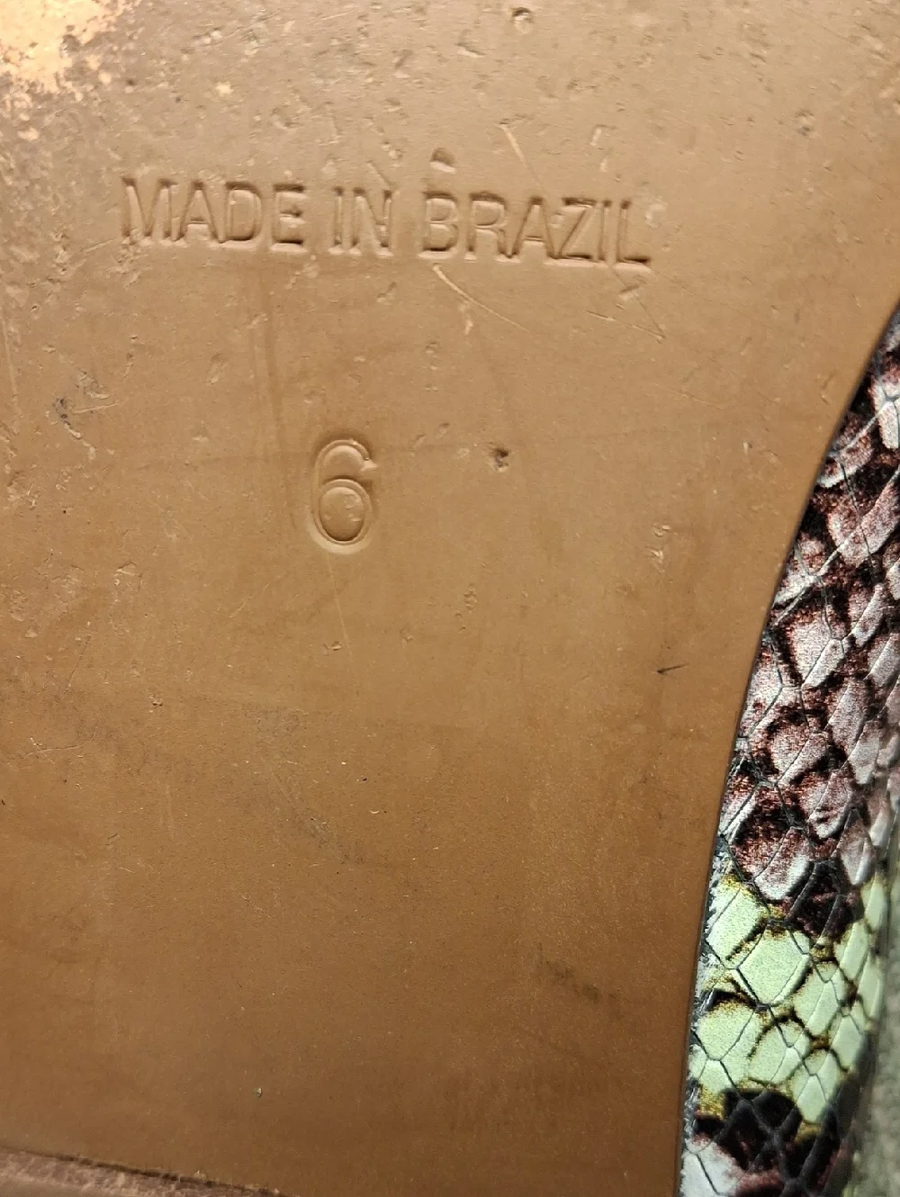 Madewell Erica Peep Toe Snakeskin Flats - Picture 7 of 14